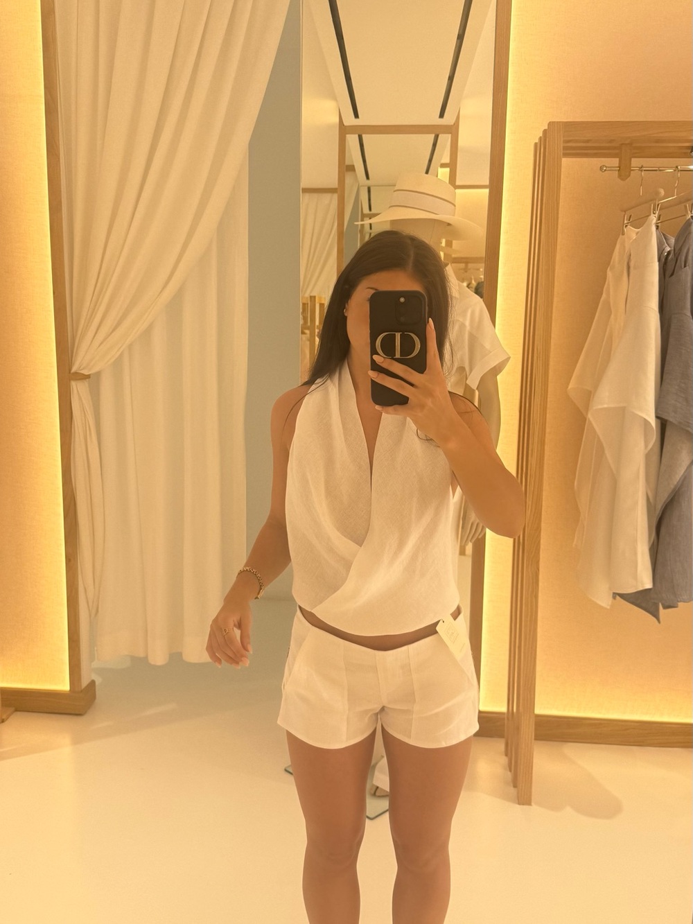 100% Capri Linen Shorts